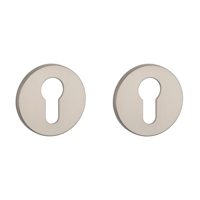 Aprile Paire d'assiettes cylindriques rondes Aprile Ø 52x5mm en Nickel mat