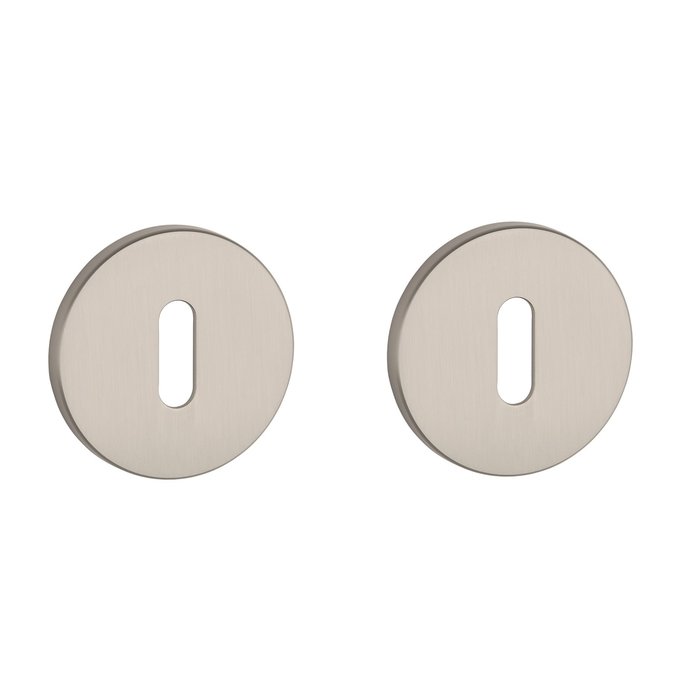 Aprile Pair of Aprile round key plates Ø 52x5mm matt Nickel