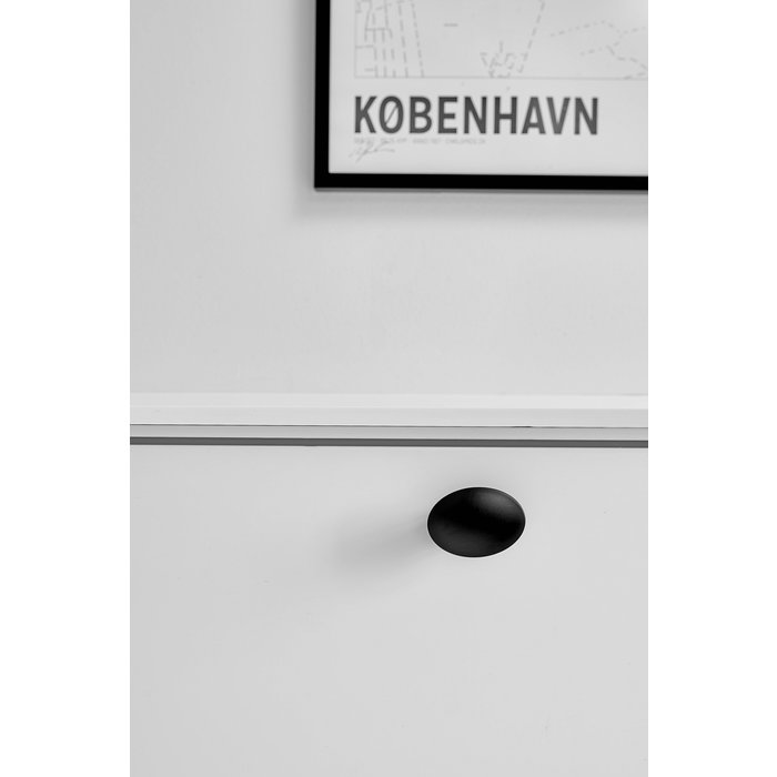 Furnipart Bouton de meuble noir Furnipart DOME ovale