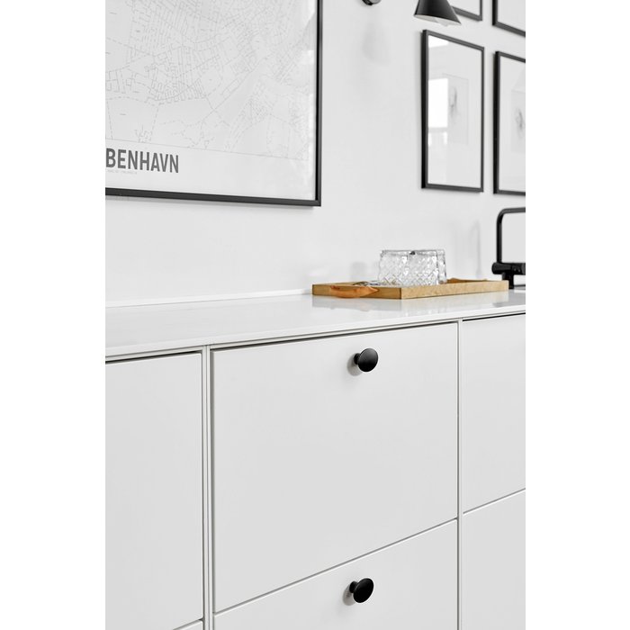 Furnipart Bouton de meuble noir Furnipart DOME ovale