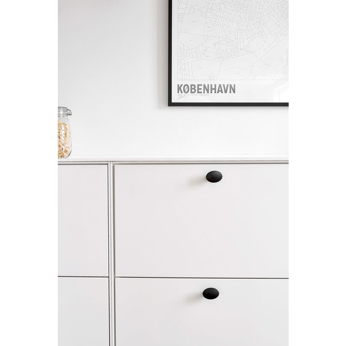 Furnipart Schwarz Furnipart möbelknopf DOME oval