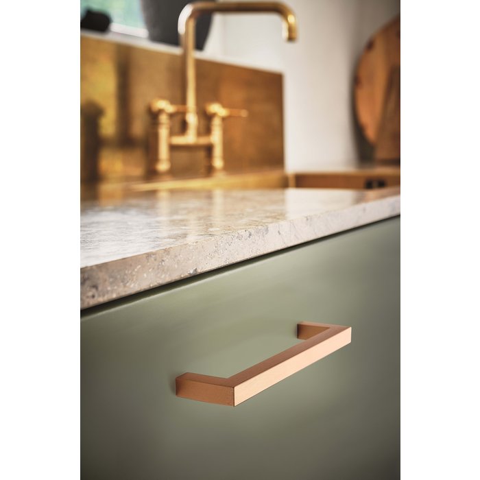 Furnipart Furnipart furniture handle SQUARE 128 mm square brushed brass