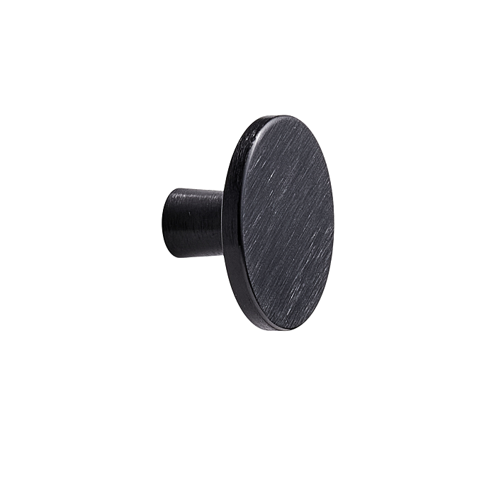 Furnipart Black brushed Furnipart furniture Knob PLATO Ø 42 mm