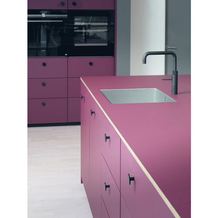 Furnipart Schwarz gebürstet Furnipart möbelknopf PLATO Ø 42 mm