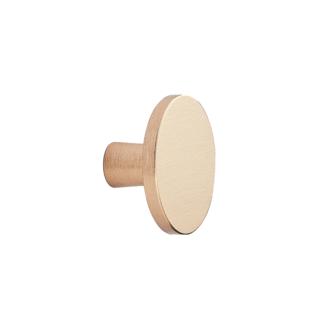 Furnipart Bouton de meuble PLATO laiton brossé Rond