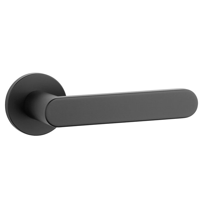 Aprile Solid black Aprile door handles ALORA round Ø 52x7 mm