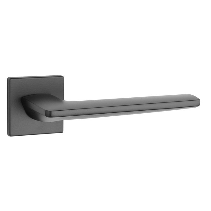 Aprile Massieve zwarte Aprile deurklinken LUNARIA vierkant 52x52x7mm