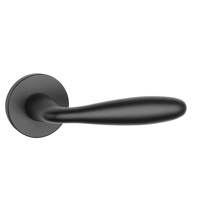 Aprile Poignées de porte Aprile noires pleines VERBENA Ø 53x7 mm