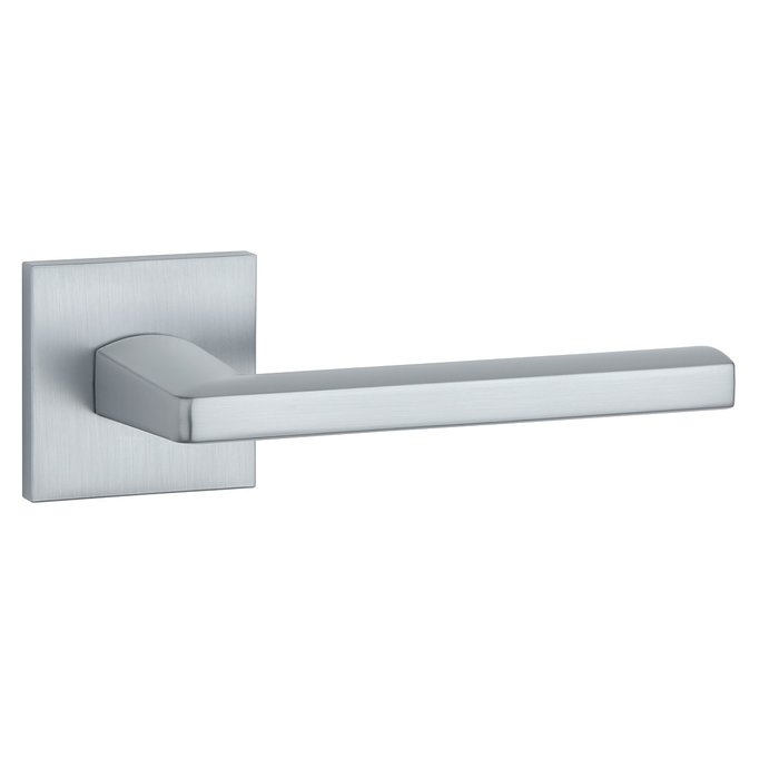 Aprile Solid Aprile door handles PYROLA matt chrome square 53x53x7 mm