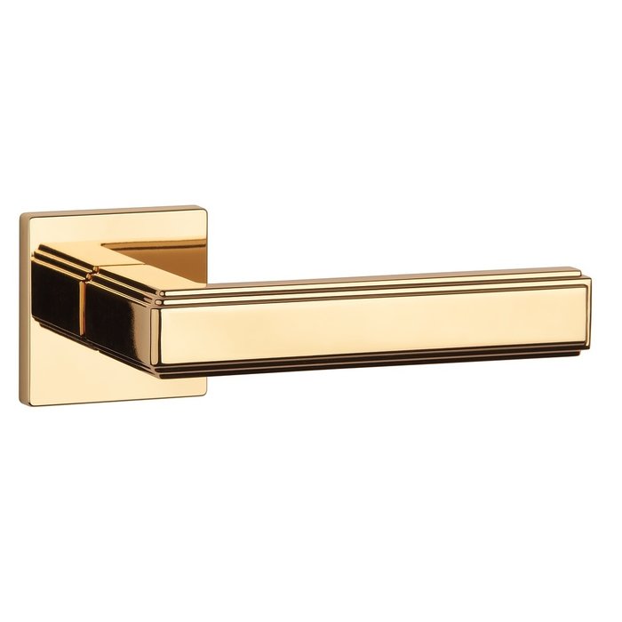 Aprile Poignées de porte Aprile massives RAFLESIA or poli carré 52x52x7mm