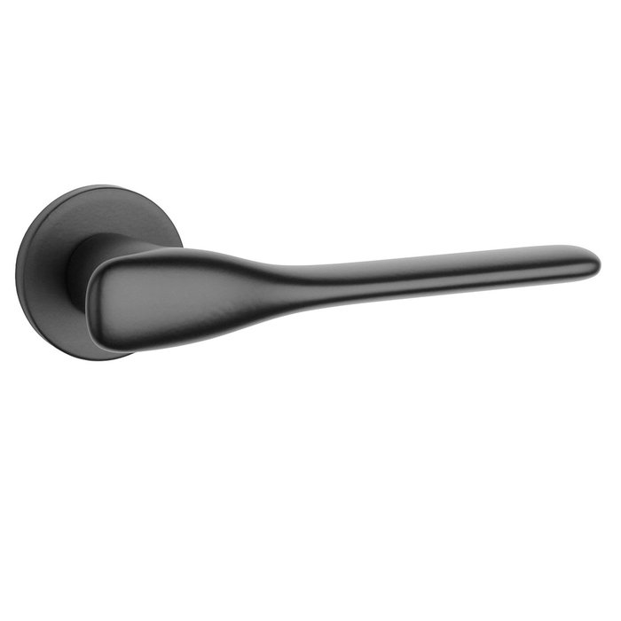 Aprile Massive schwarze Aprile Türgriffe ORCHIDE rund Ø 52x7 mm