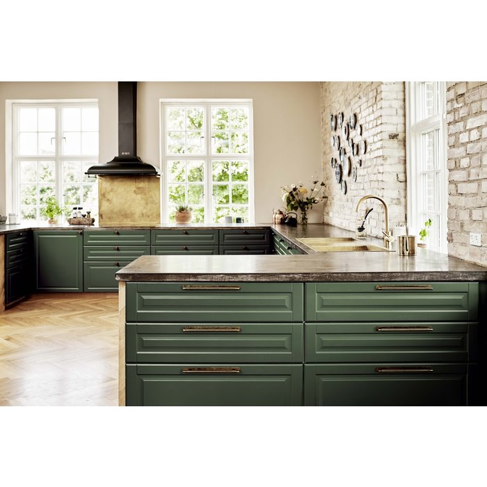 Furnipart Furnipart Poignée de meuble MANOR coupe en croix 192 mm avec plaque arrière laiton antique