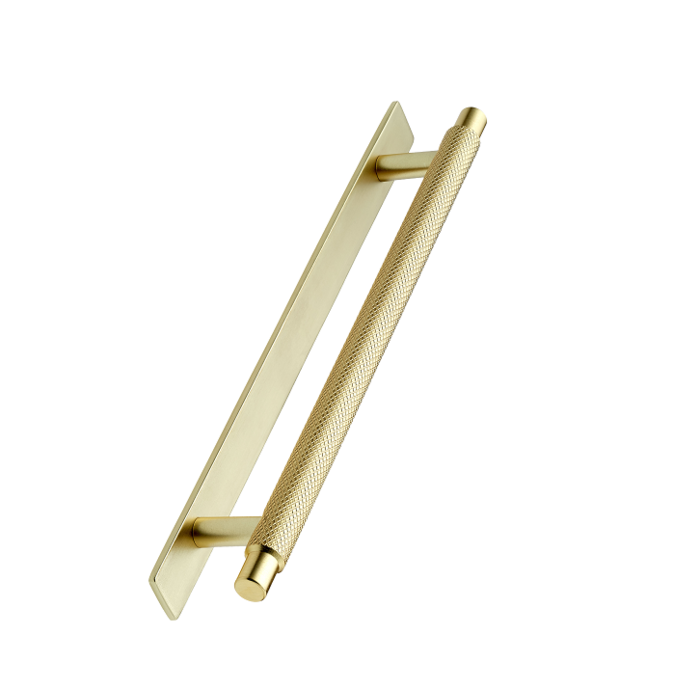 Furnipart Furnipart Möbelgriff MANOR Kreuzschliff 192 mm mit Rückenplatte Gold