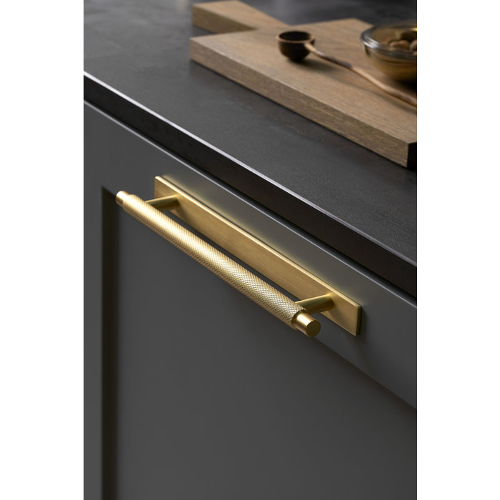 Furnipart Furnipart Möbelgriff MANOR Kreuzschliff 192 mm mit Rückenplatte Gold