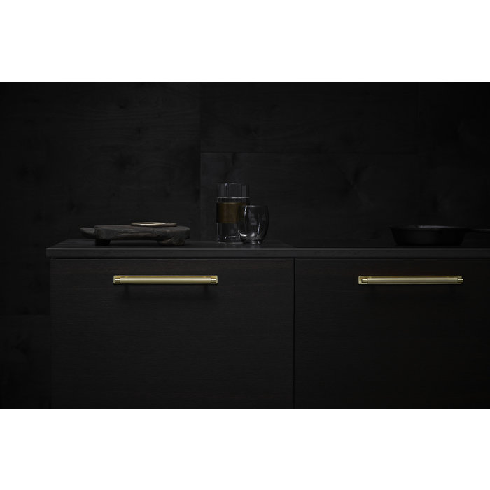 Furnipart Furnipart Möbelgriff MANOR Kreuzschliff 128 mm mit Rückenplatte Gold