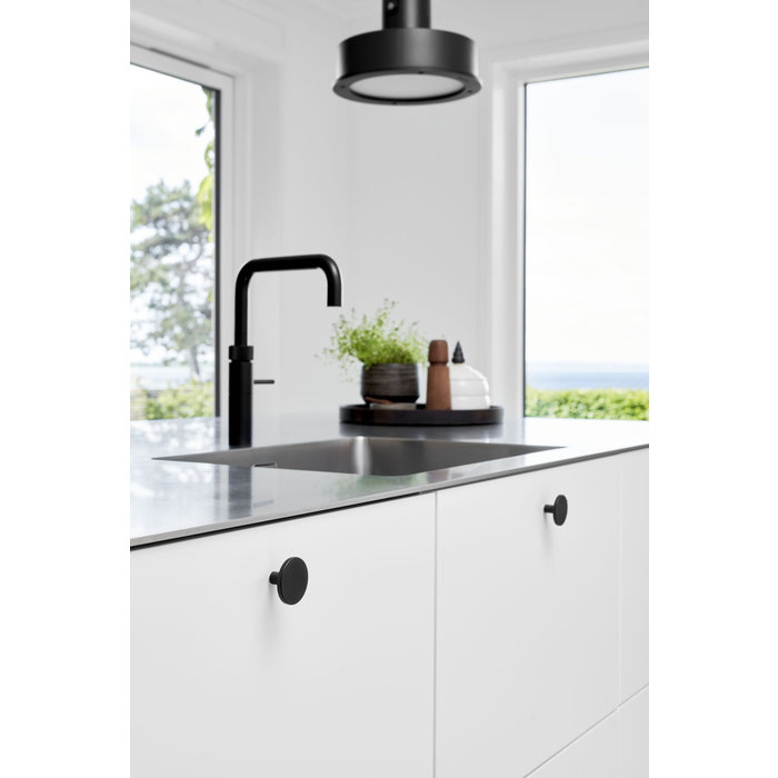 Furnipart Bouton de meuble Furnipart peint en noir PLATO Ø 42 mm