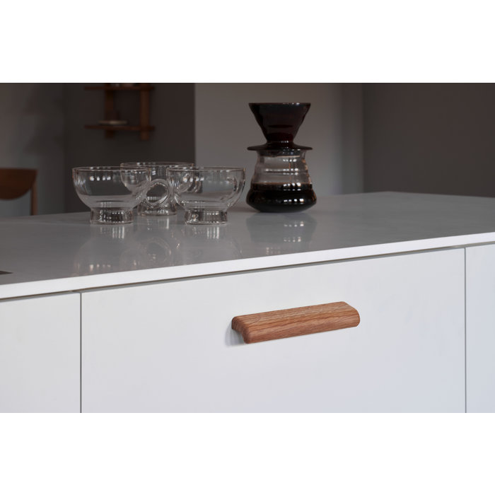 Furnipart Furnipart furniture handle GLOVE with center distance 160 mm made of oak wood