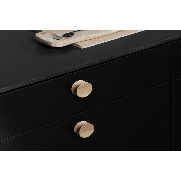 Furnipart Bouton de meuble Furnipart PULLEY Ø 45mm en bois de chêne