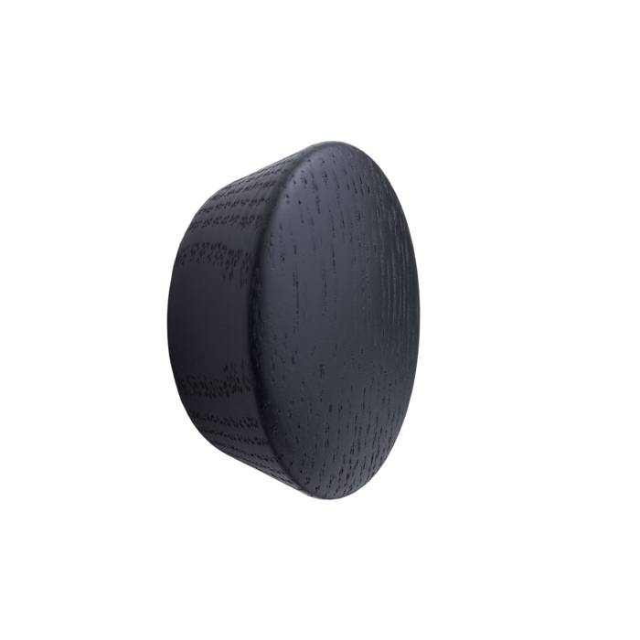 Furnipart Black Furnipart furniture knob BERET Ø 45mm from ash wood