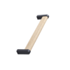 Furnipart Meubelgreep CROSSING 160 mm  hout-zamak/zwart - bruin