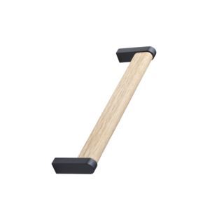 Furnipart Furniture handle CROSSING 160 mm wood-zamak black - brown