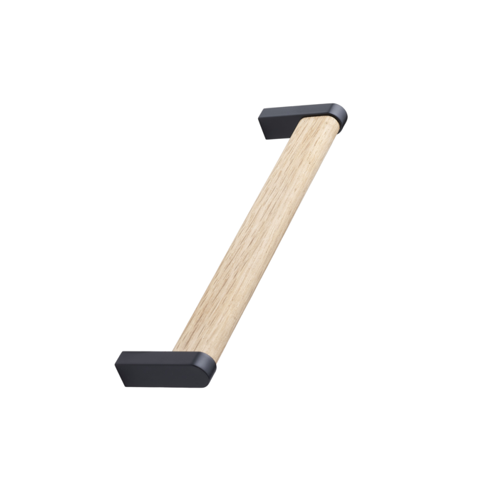 Furnipart Schwarz-Braun Furnipart Möbelgriff CROSSING 160 mm Holz-Zamak