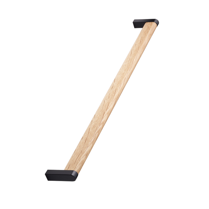 Furnipart Schwarz-Braun Furnipart Möbelgriff CROSSING 320 mm Holz-Zamak