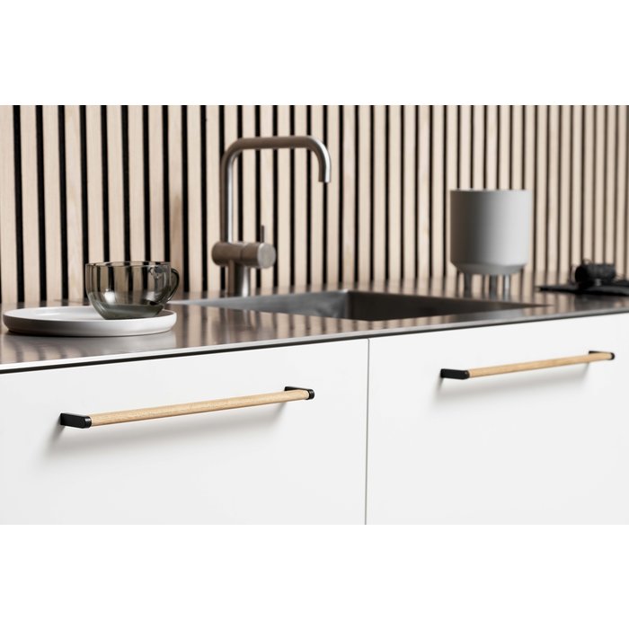 Furnipart Black-Brown Furnipart furniture handle CROSSING 320 mm wood-zamak