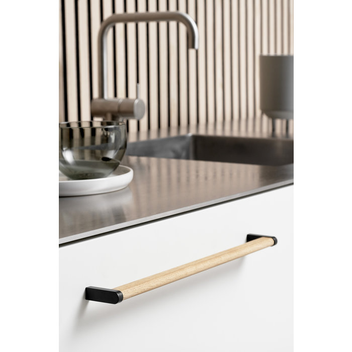 Furnipart Black-Brown Furnipart furniture handle CROSSING 320 mm wood-zamak