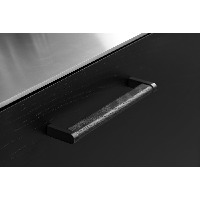 Furnipart Mattschwarzer Furnipart-Möbelgriff CROSSING 320 mm Holz-Zamak