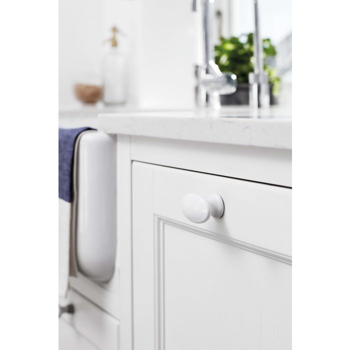 Furnipart White furnipart furniture knob OVAL Ø 30 mm made of white porcelain