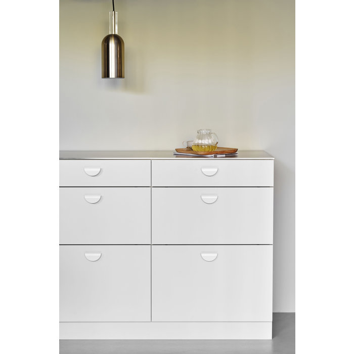 Furnipart Matt white Furnipart furniture handle HORIZON small 32 mm