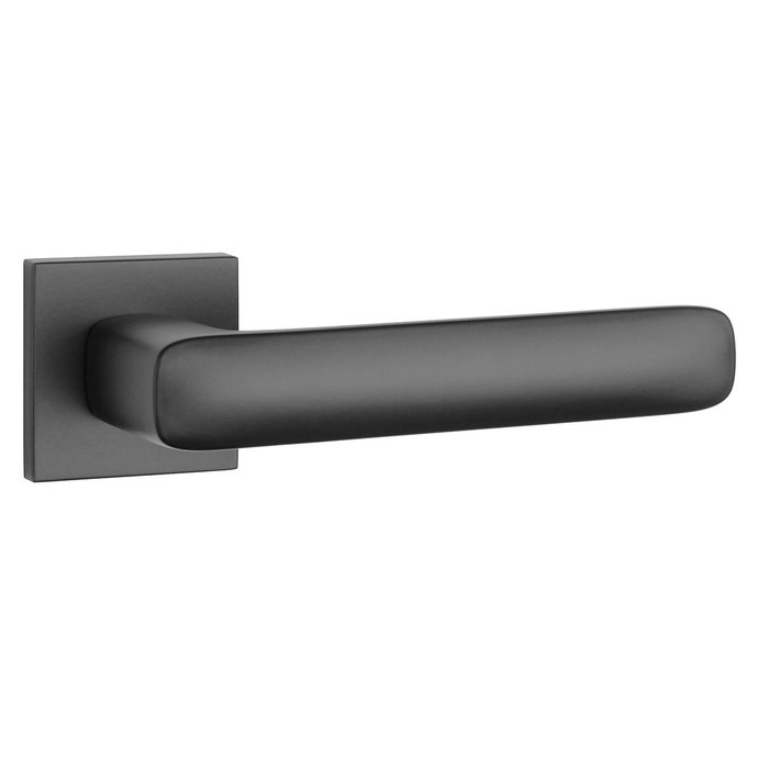 Aprile Massieve zwarte Aprile deurklinken STELLA vierkant 52x52x7mm