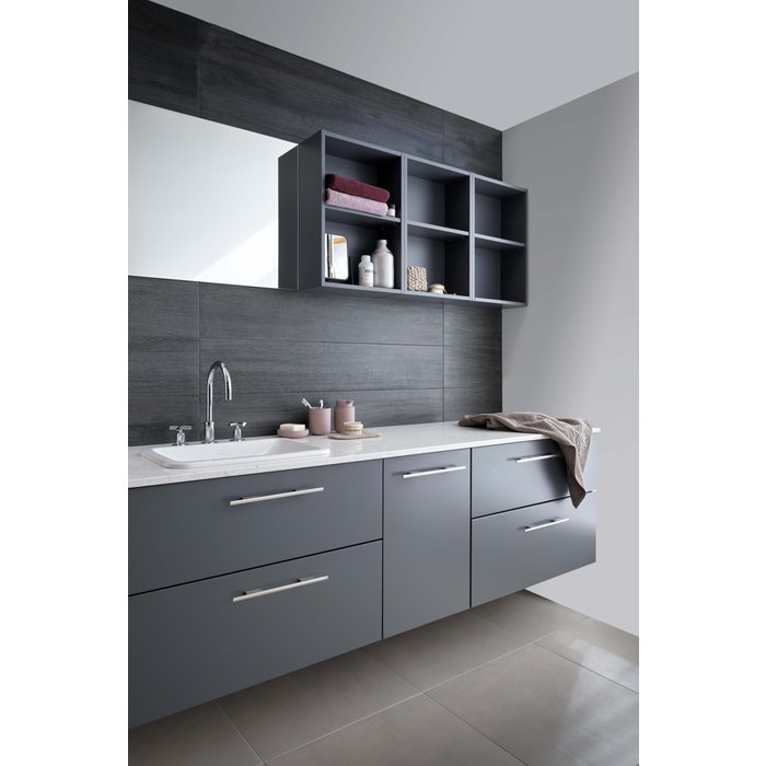 Furnipart Poignée de meuble Furnipart TAU 160 mm acier inoxydable Look