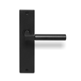 In-Door Poignées de porte noires Sem sur rosace de store rectangulaire