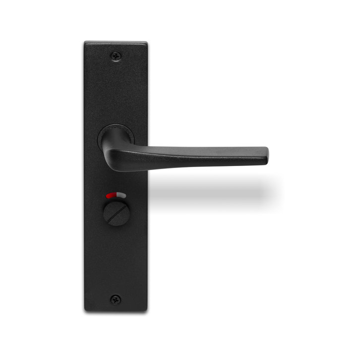 In-Door Black solid door handles Vince on rectangular blind shield
