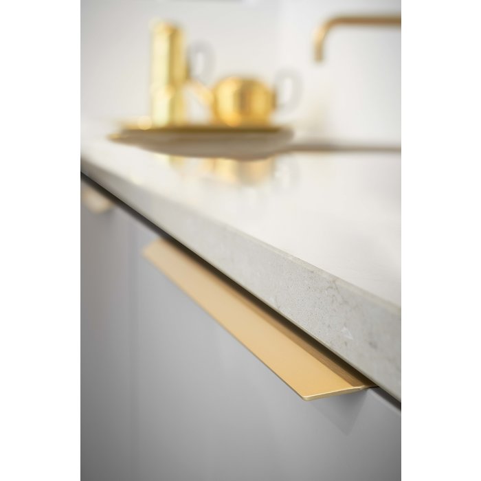 Furnipart Poignée d'angle Furnipart BLAZE laiton brossé L= 350 mm