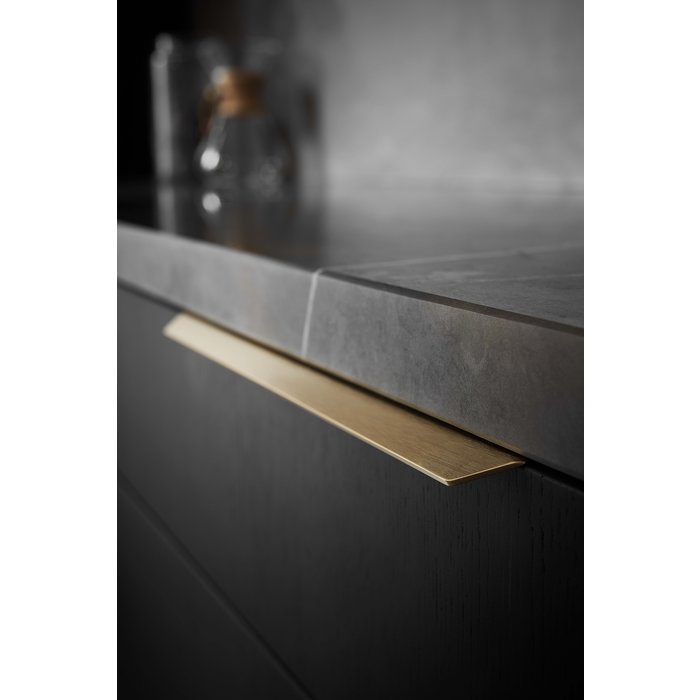 Furnipart Poignée d'angle Furnipart BLAZE laiton brossé L= 350 mm