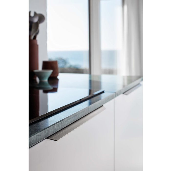 Furnipart Poignée d'angle Furnipart BLAZE aspect inox L= 350 mm