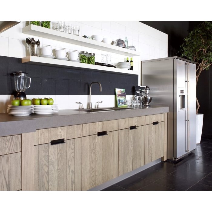 Dauby Furniture handle PMSP- 64/100 aged iron black (VO) L=100mm