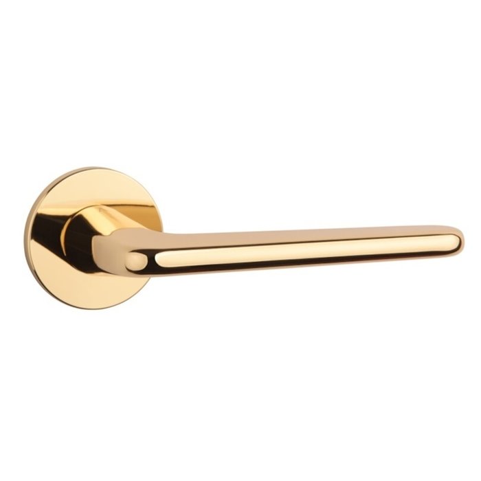 Aprile Solid Aprile door handles LIRA polished gold round Ø 52x5 mm