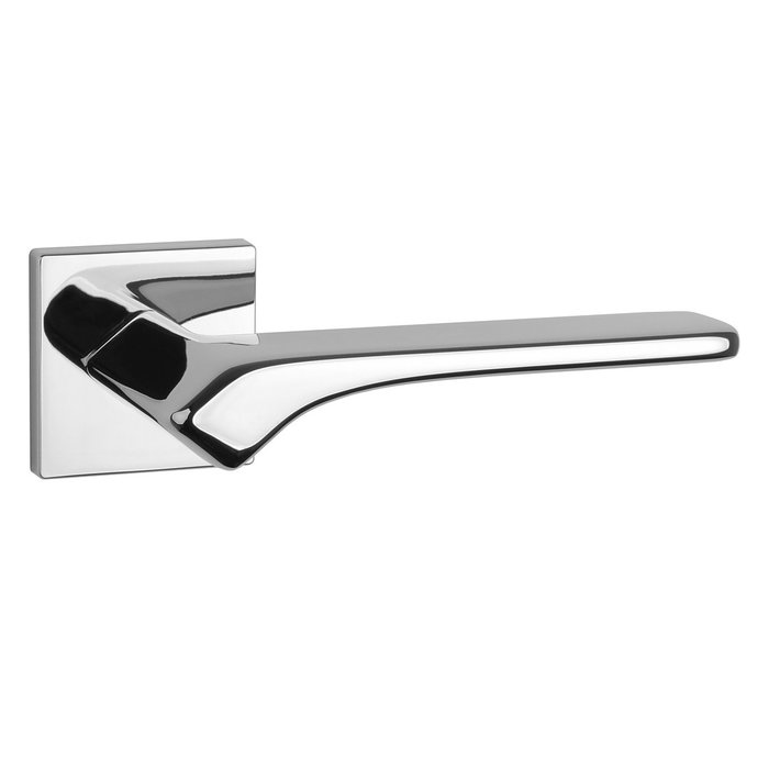 Aprile Poignées de porte solides Aprile BERGENIA carrées 52x52x7mm Chrome poli