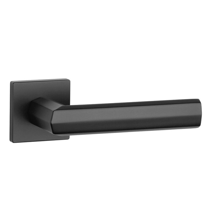 Aprile Massieve zwarte Aprile deurklinken  FRESIA vierkant 52x52x7mm