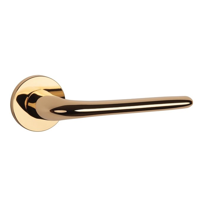 Aprile Solid Aprile door handles AZALIA gold polished round Ø 52x7 mm