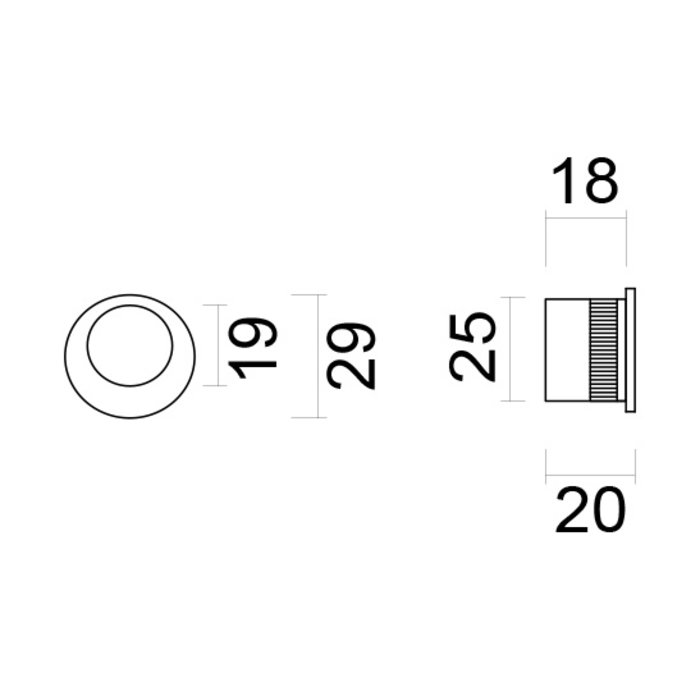 HDD Sliding door bowl FRA round per set stainless steel look