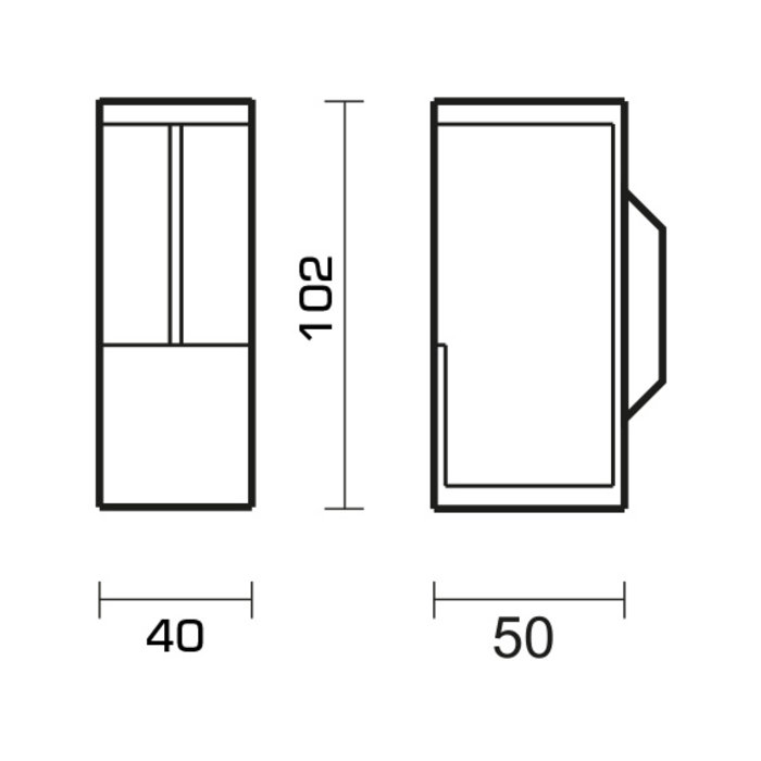 HDD White sliding door bowl Carre solid stainless steel 40 mm each