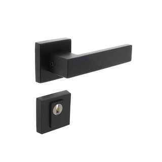 Intersteel Intersteel back door fitting "Amsterdam" SKG*** with core pull protection stainless steel black