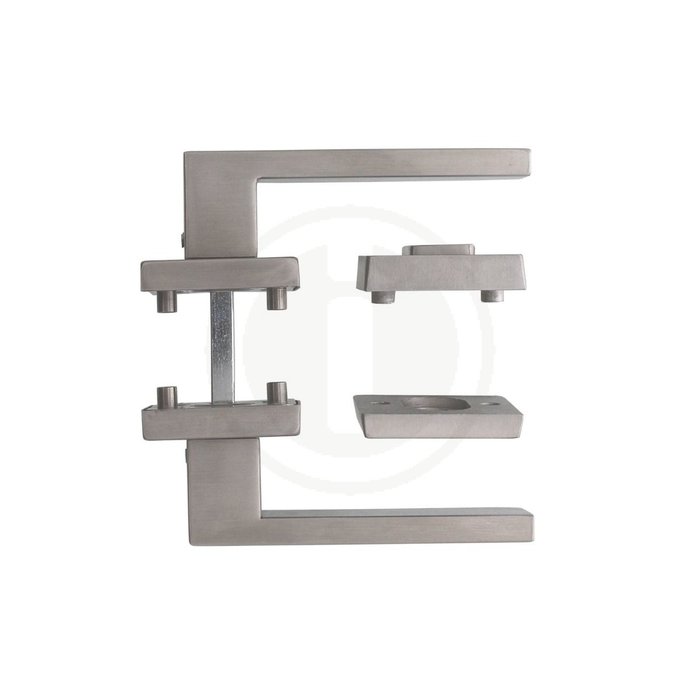 Intersteel Intersteel exterior door fitting "Amsterdam" SKG*** with core pull protection, brushed stainless steel