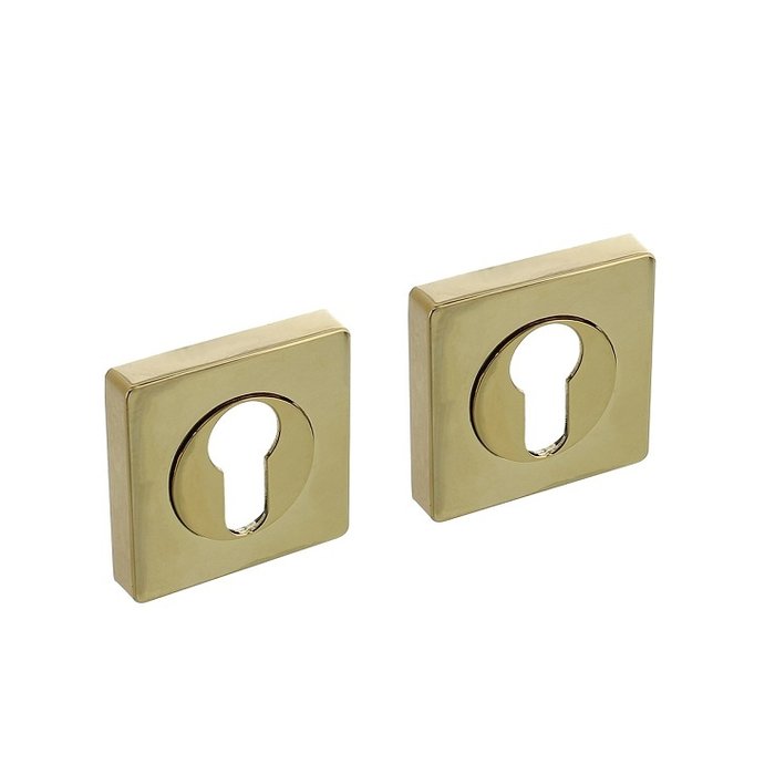 Intersteel Intersteel Rosace avec trou cylindrique profilé carré 55x55x10 mm laiton titane PVD