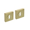 Intersteel Intersteel rozetten met sleutelgat vierkant 55x55x10 mm messing titaan PVD